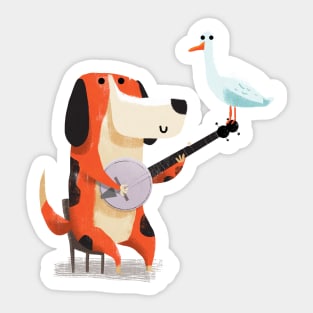 Dog 'n' Duck Sticker